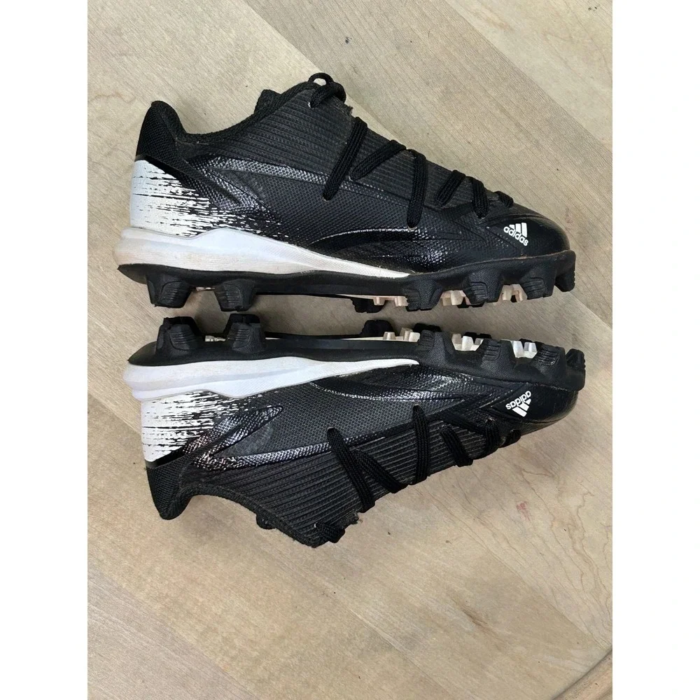 Adidas Adizero Shoes Youth 10K Black White Cleats Boys Molded‎ Soccer Football